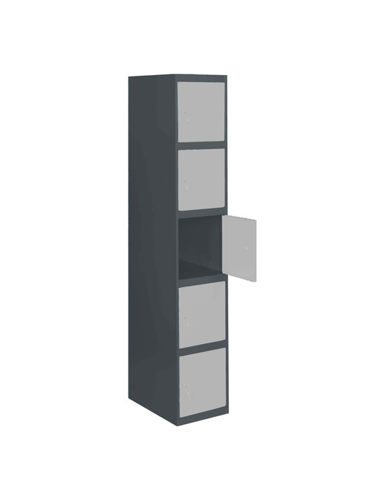 Casier-armoire simonlocker prof.dism.5 porte 1/5 300 in an/gr antracite/gris 1800x300x500 - simonrack
