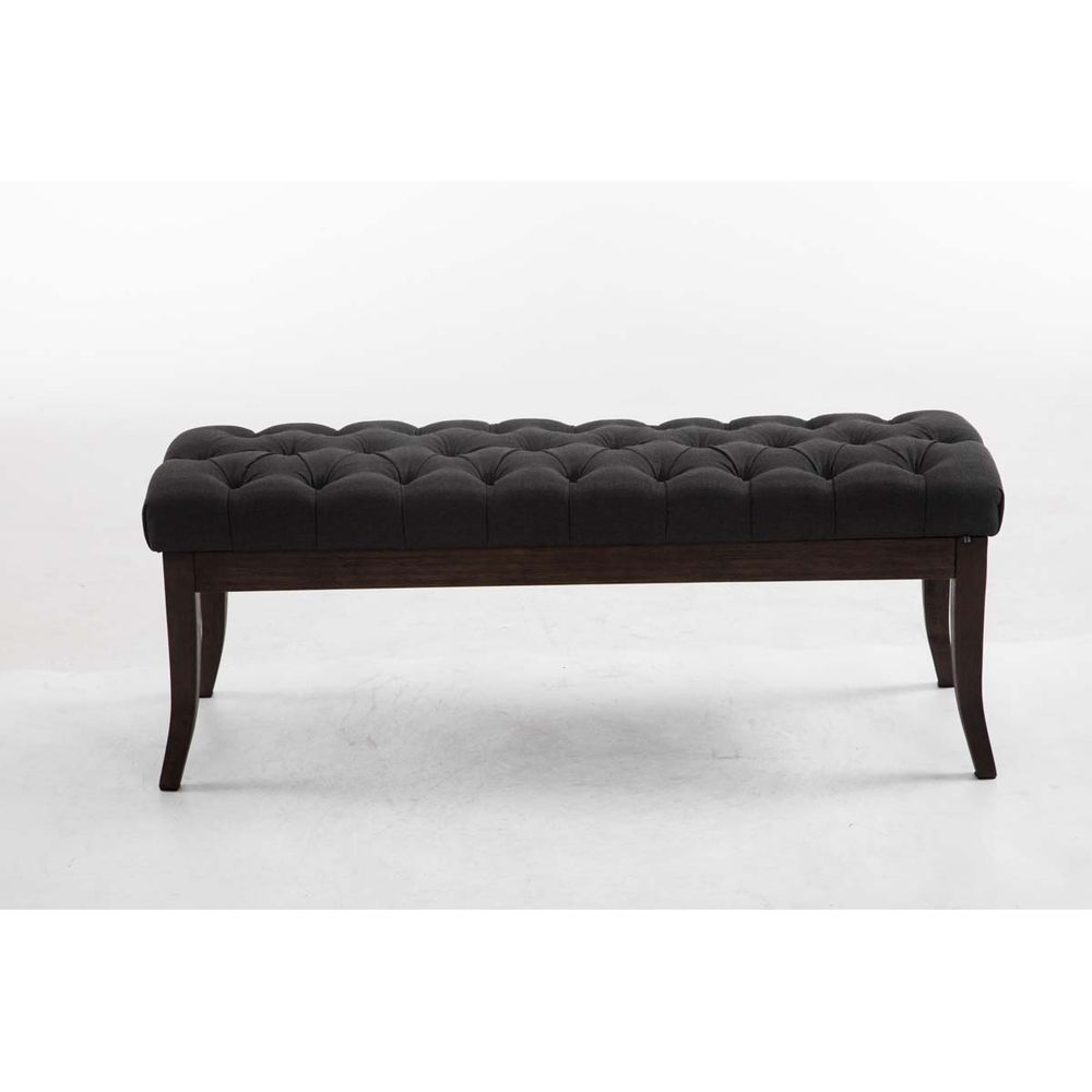 Banc ramses tissu antique foncé 120 gris foncé