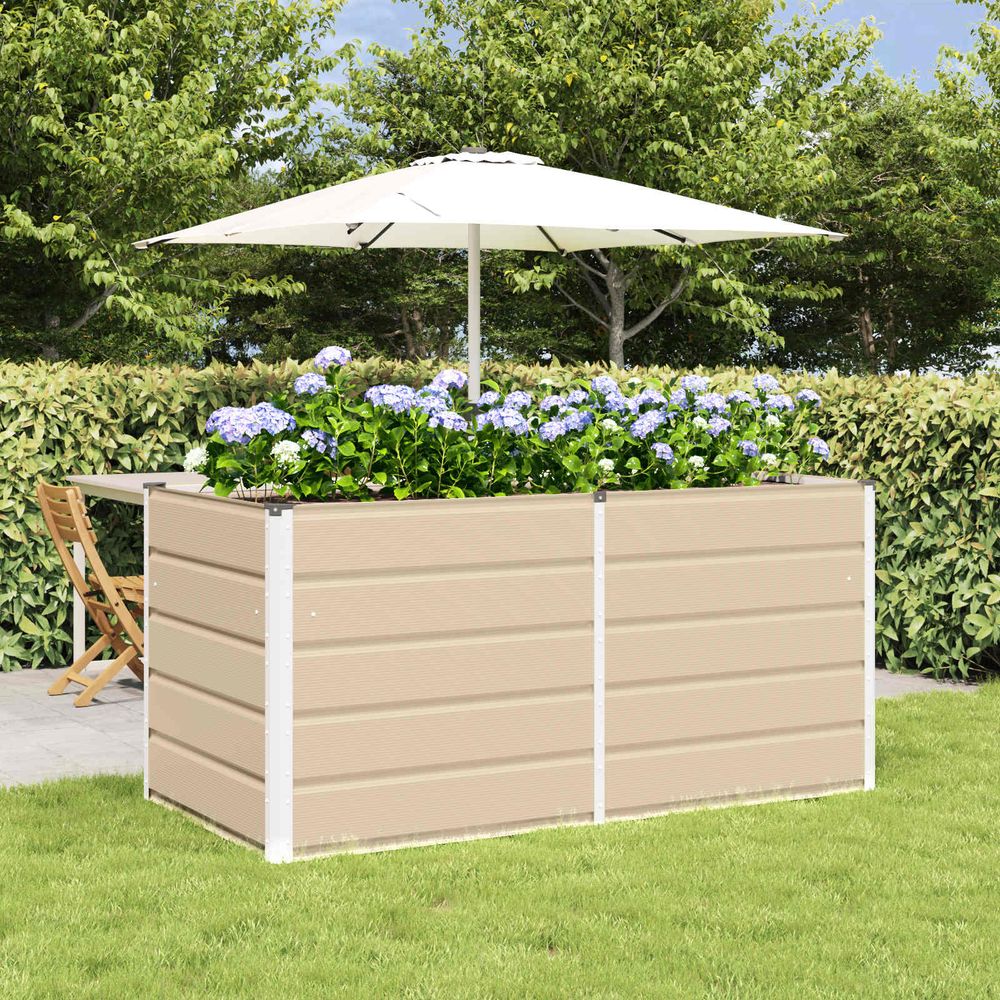 Carré potager surélevé acier grande taille 160x80x75 cm pour jardin