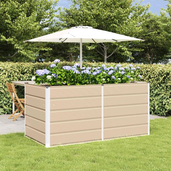 Carré potager surélevé acier grande taille 160x80x75 cm pour jardin
