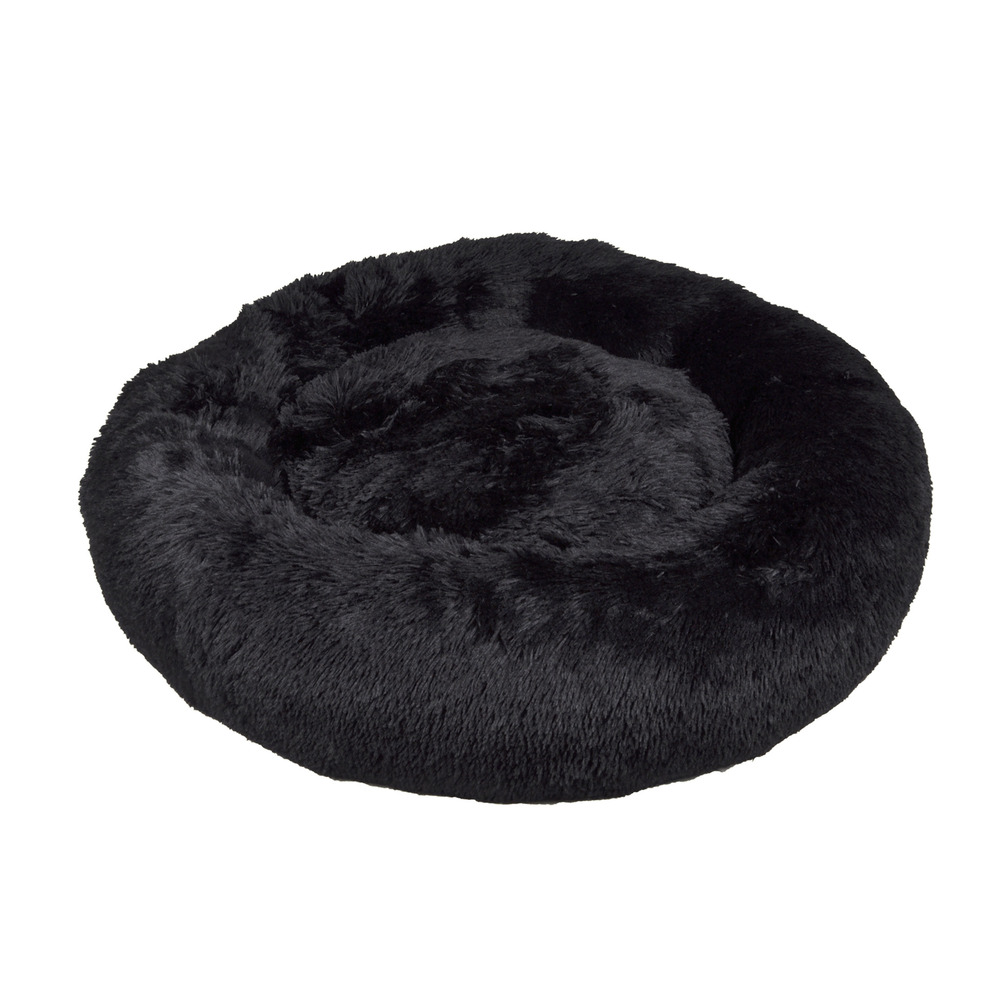 Coussin rond chat ou chien relax noir