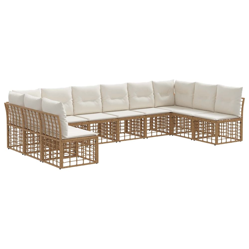 Ensemble de canapés d'extérieur naturel polyester
