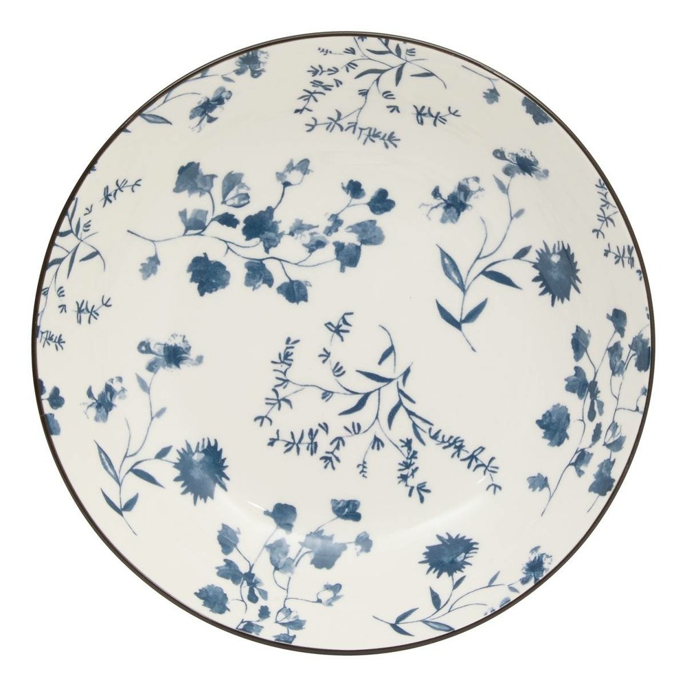 Lot de 6 assiette creuse umami d20 cm fleur bleu