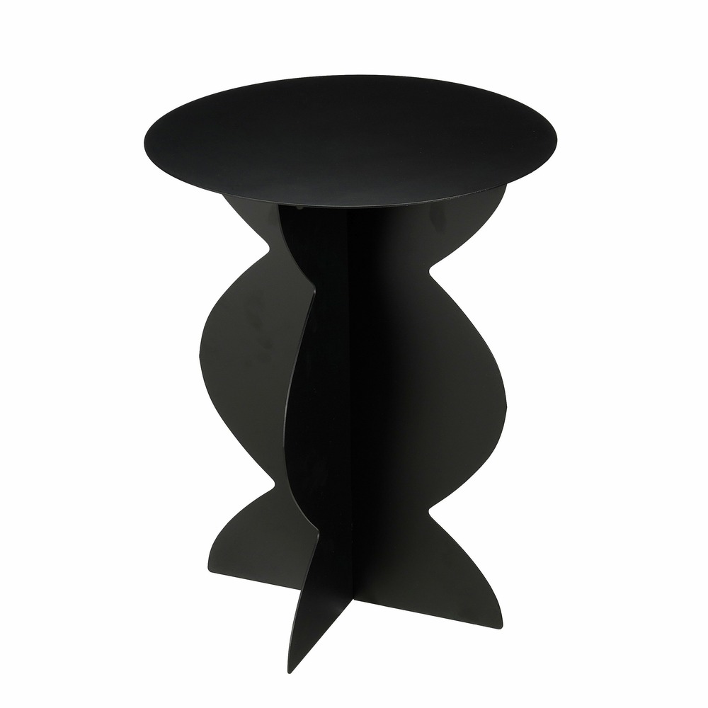 Mica decorations rafi table d'appoint - h50 x ø40 cm - fer - noir