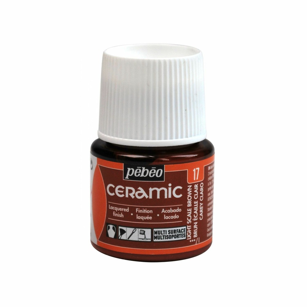 Peinture céramique et multi-surfaces - brun ecaillé - 45 ml