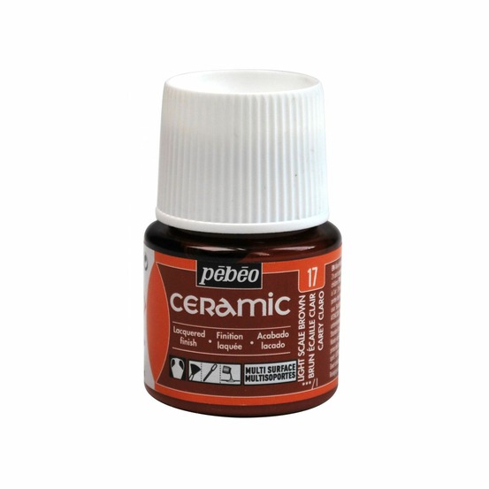 Peinture céramique et multi-surfaces - brun ecaillé - 45 ml