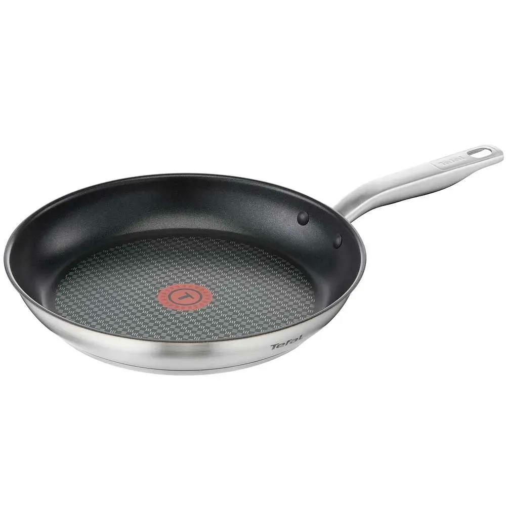 Poêle virtuoso 250° revêtement antiadhésif acier inox noir ø30 cm
