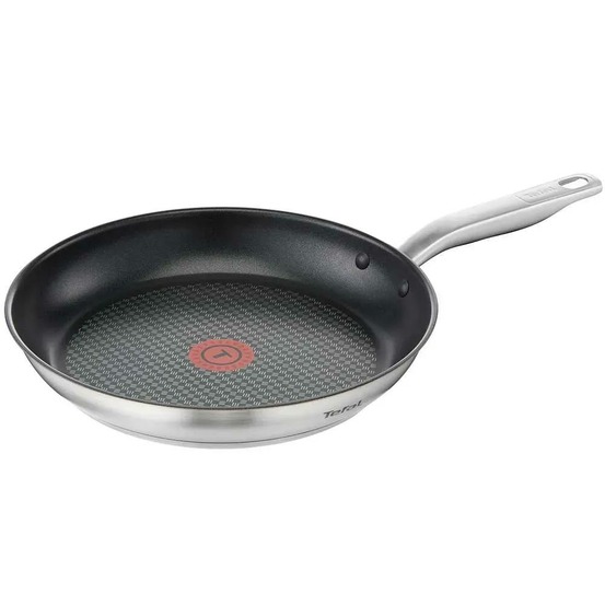 Poêle virtuoso 250° revêtement antiadhésif acier inox noir ø30 cm