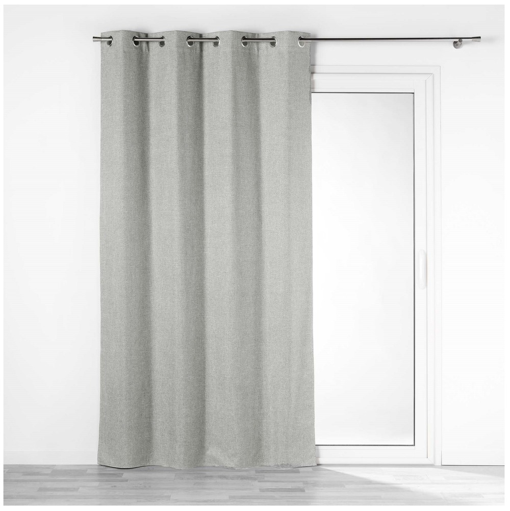 Rideau a oeillets occultant 140 x 260 cm crepuscules gris