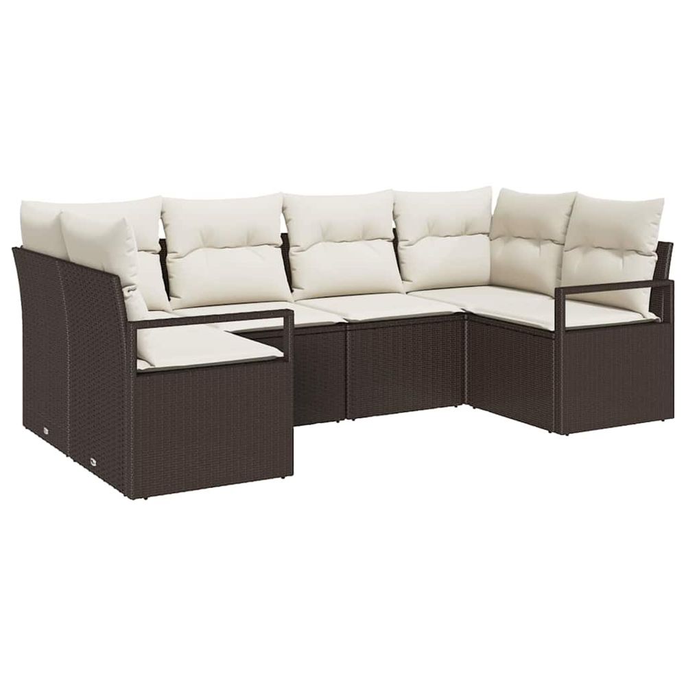 Ensemble de canapés 6 pc marron polyrotin
