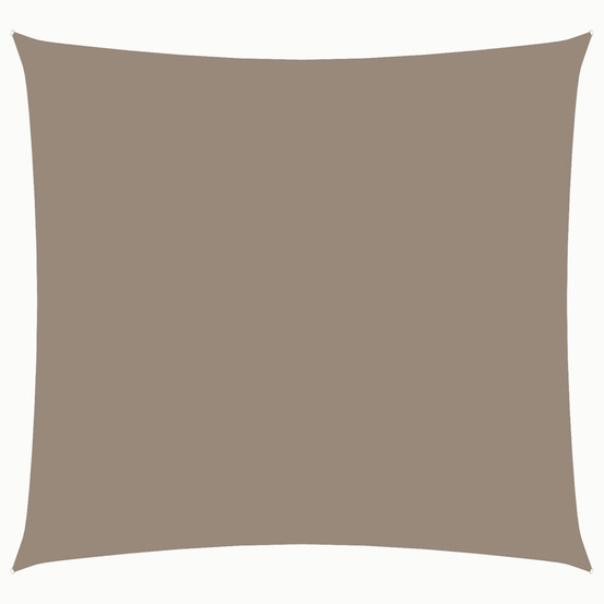 Voile de parasol tissu oxford carré 4x4 m taupe