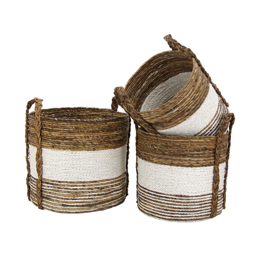 Cache-pots en raphia (lot de 3) naturel