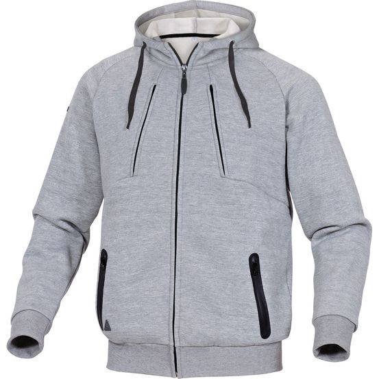 Veste sweat molleton gris clair txl delta plus anziogrxg