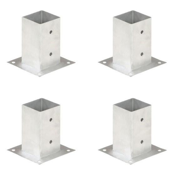 Ancres de poteau 4 pcs métal galvanisé 81 mm
