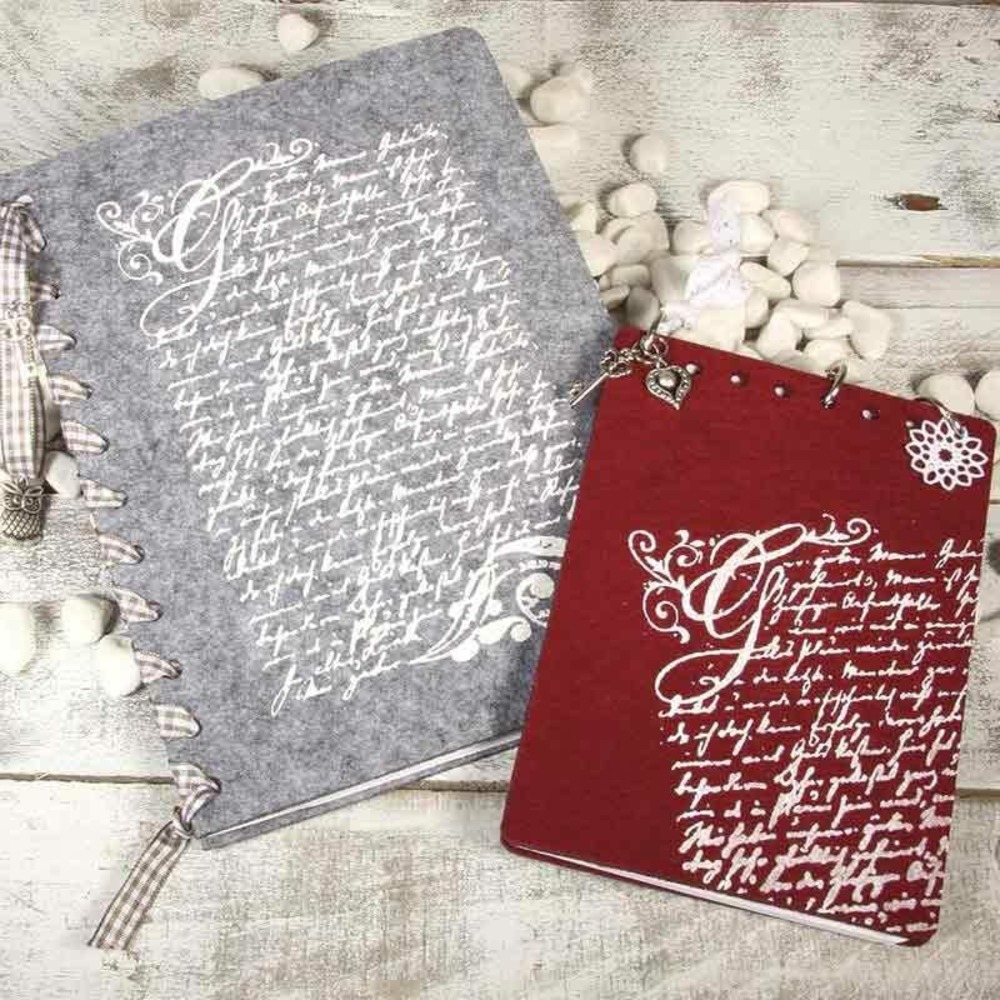 Pochoir de sérigraphie vintage poésie a5