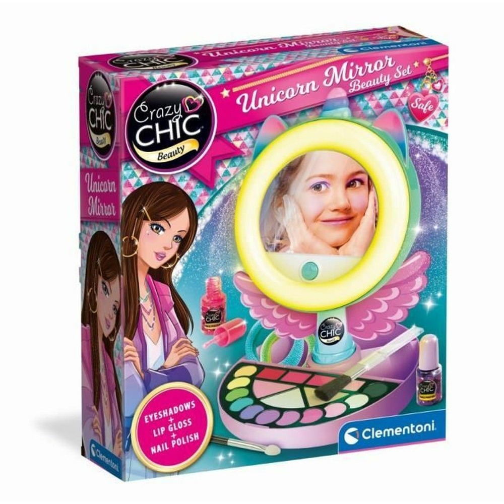 Miroir de maquillage licorne - anneau lumineux - maquillage et accessoires cheveux et ongles