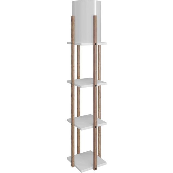 Etagère avec lampe intégrée nora blanc