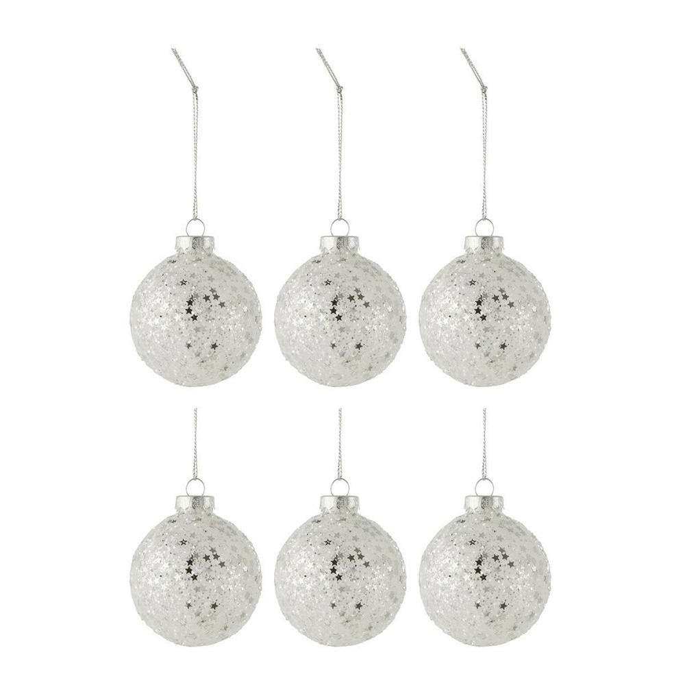 Lot de 6 boules de noël 