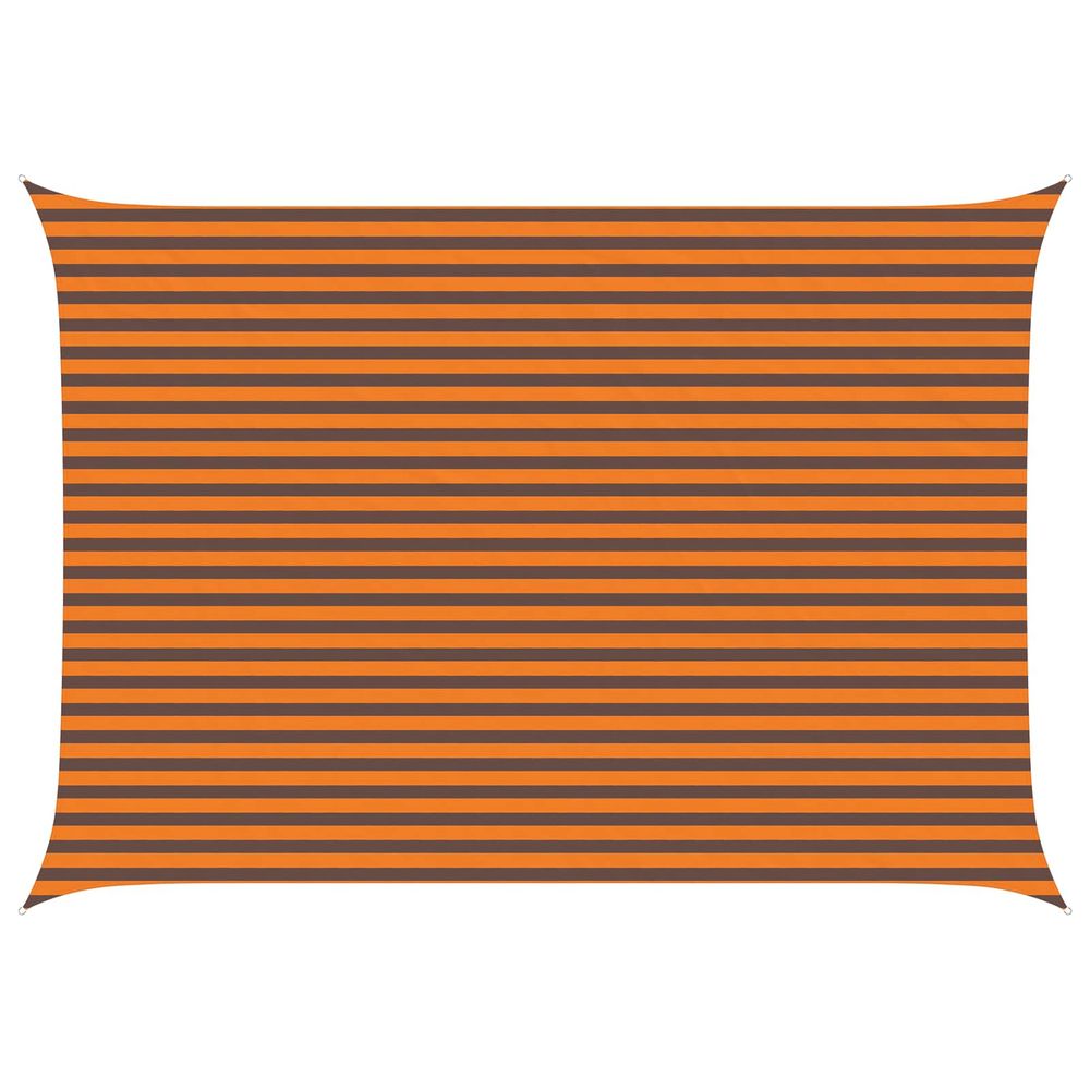 Voile d'ombre orange et marron 3,5 x 5 m 100 % polyester oxford