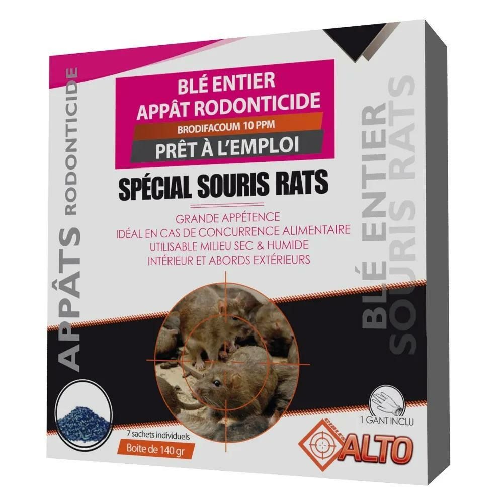 Raticide / souricide alto blé brodifacum 140g