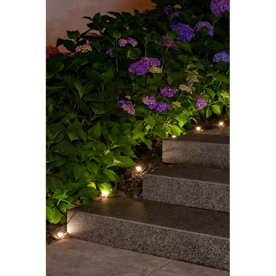 Guirlande solaire balisage éclairante 10 piquets led blanc