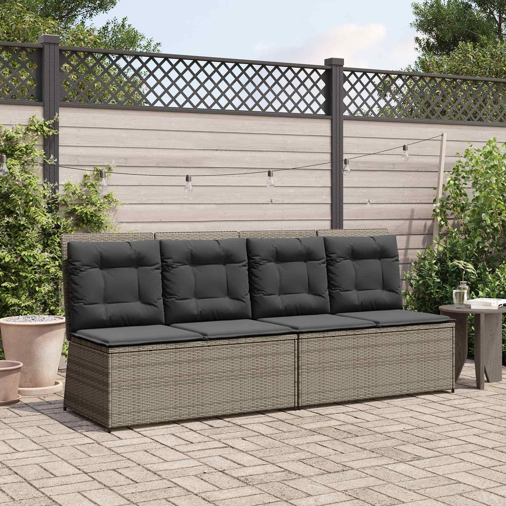 Banc de jardin gris polyrotin