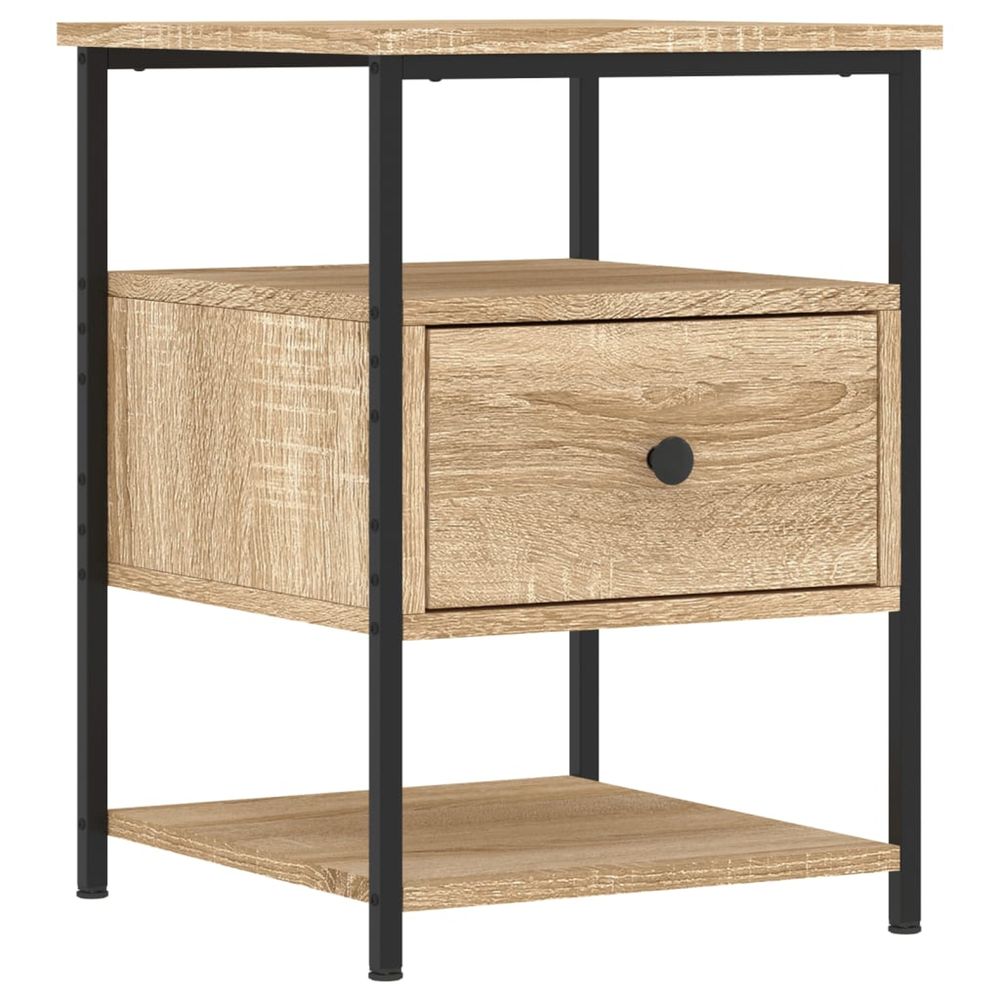 Table de chevet chêne sonoma 40x42x56 cm bois d'ingénierie