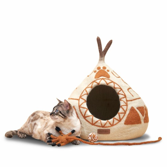 Maison pour chat en feutre de laine grand format Stone