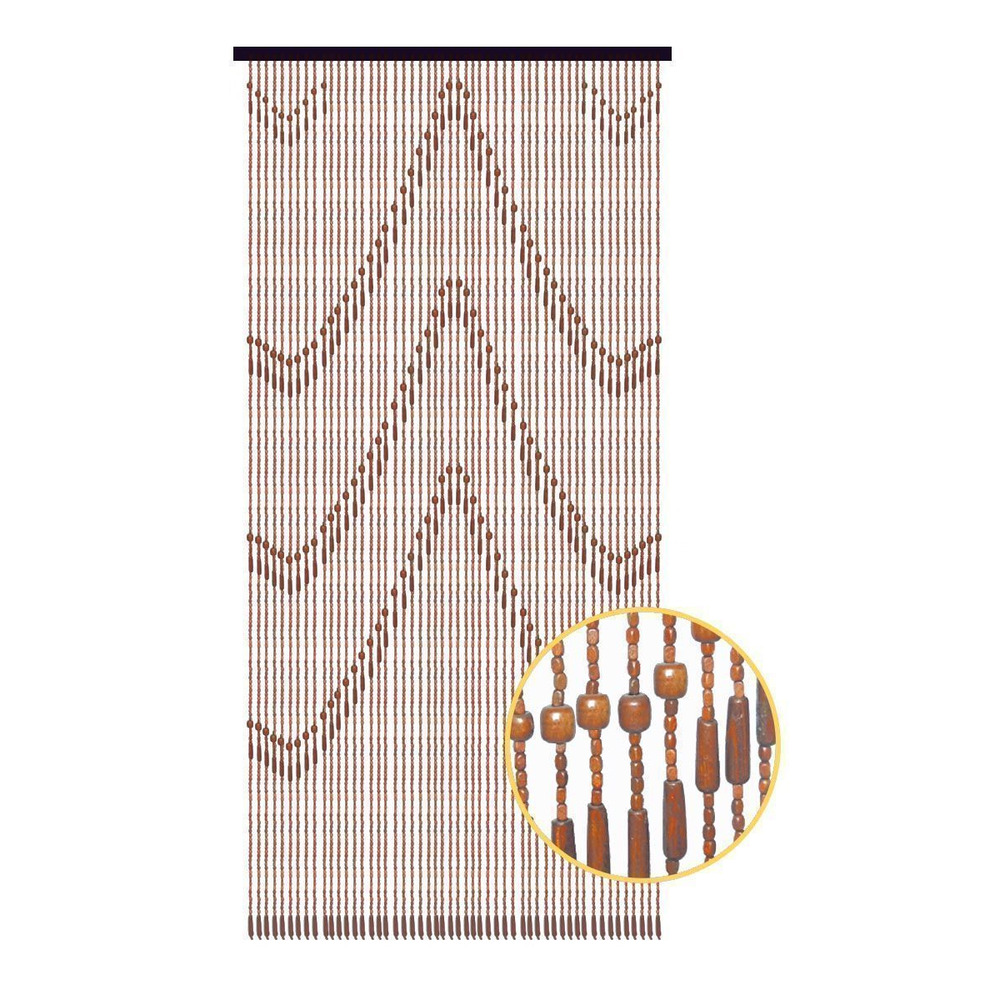 Rideau de porte en bois vague