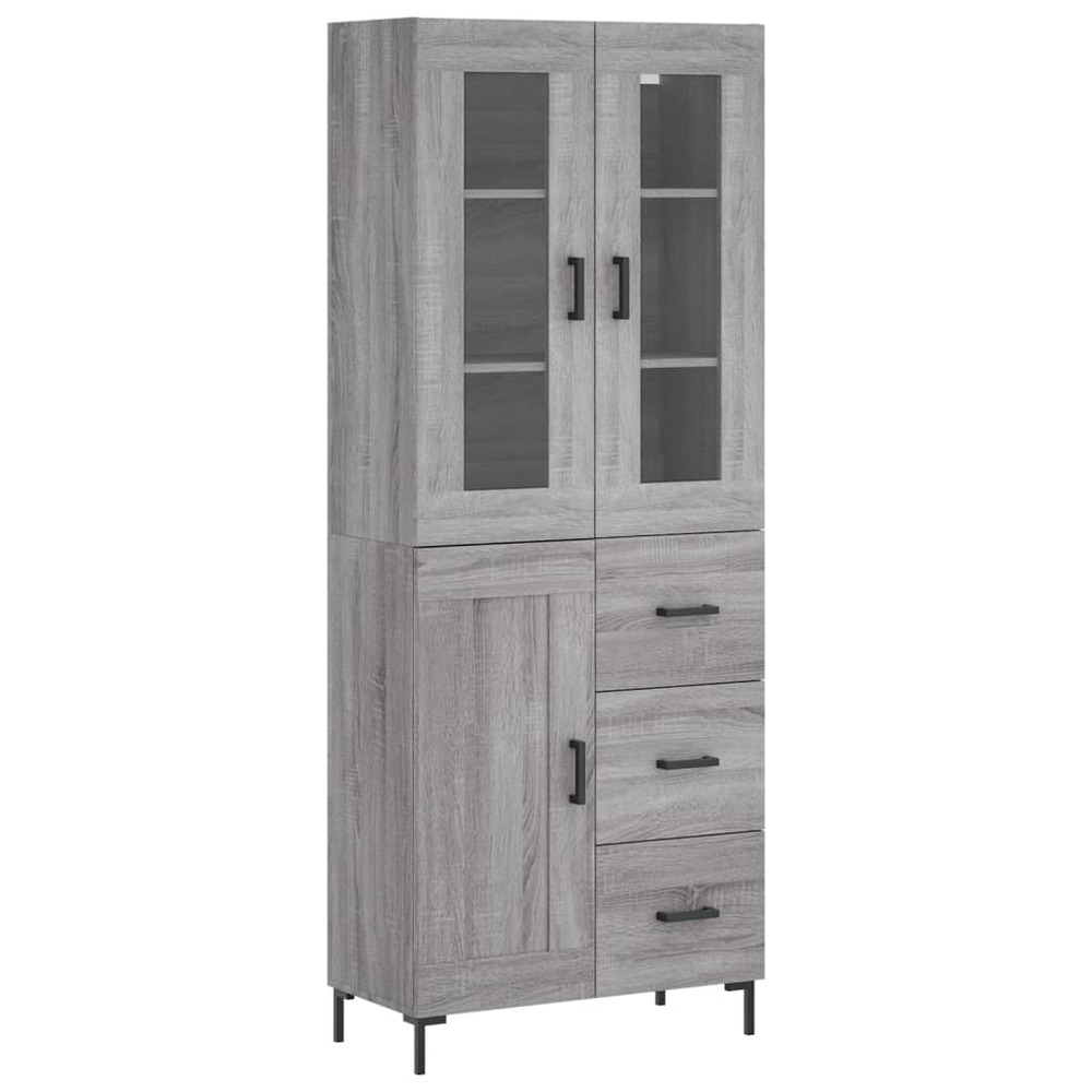 Buffet bahut commode armoire meuble de rangement organisateur cuisine salle de séjour salon haut sonoma 69,5 x 34 x 180 cm bo