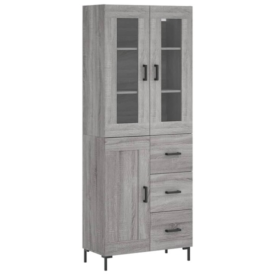Buffet bahut commode armoire meuble de rangement organisateur cuisine salle de séjour salon haut sonoma 69,5 x 34 x 180 cm bo