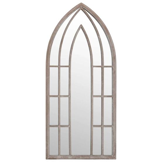 Miroir de jardin sable 70x30 cm fer pour utilisation extérieure
