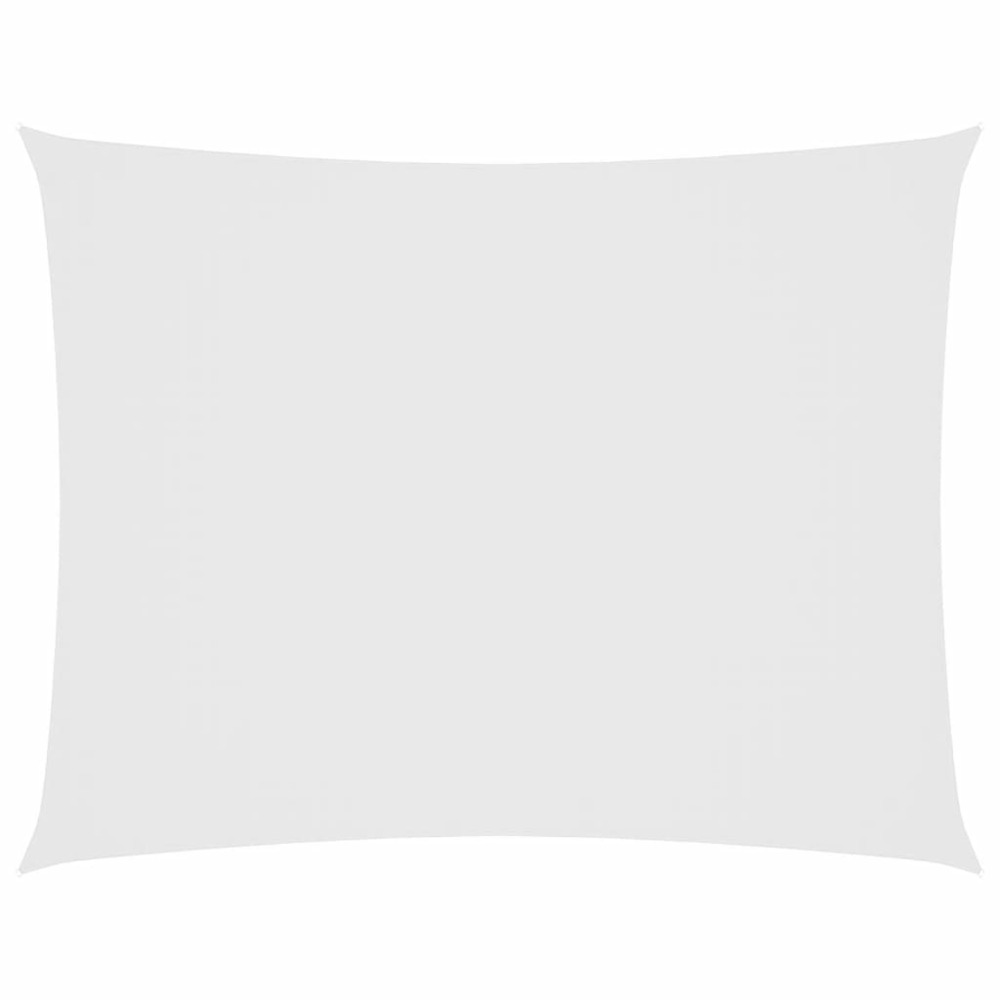 Voile de parasol tissu oxford rectangulaire 3x4 m blanc