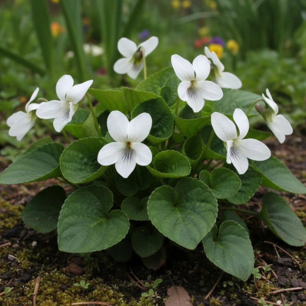Violette des bois blanche lot de 3 godets