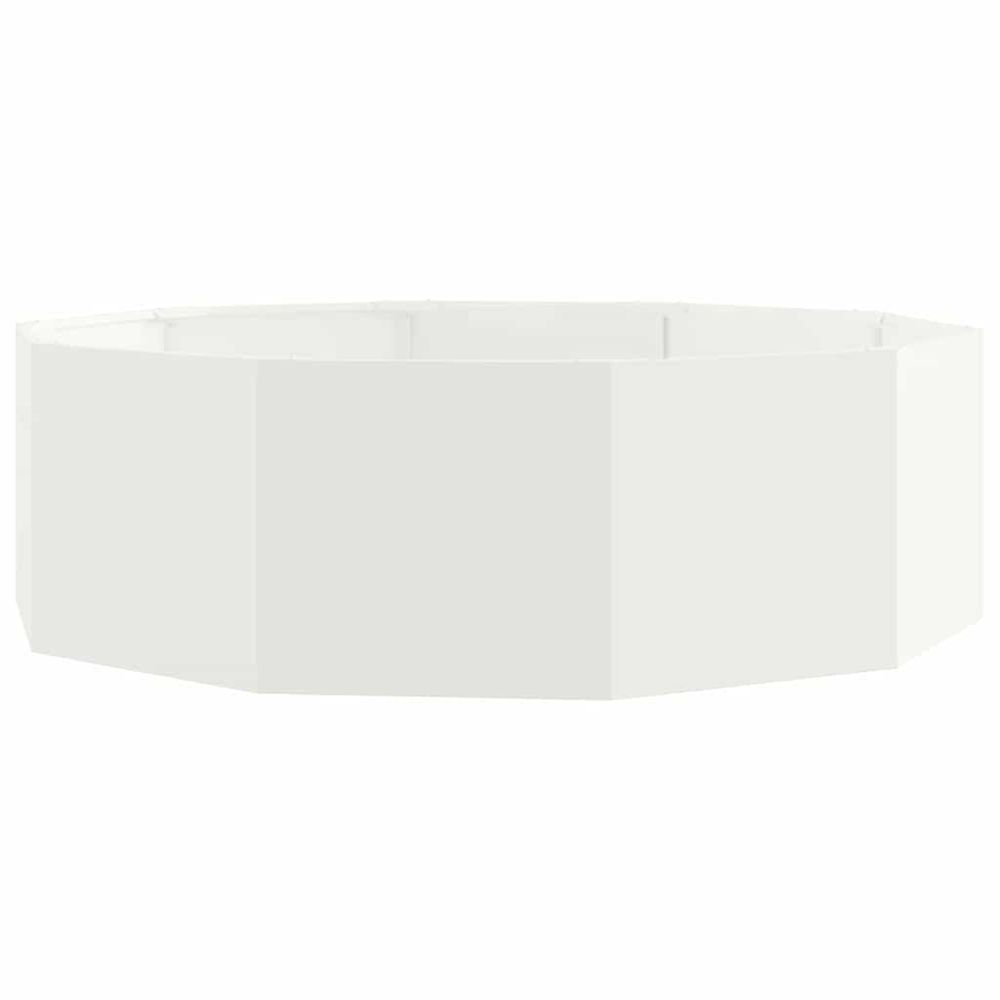 Jardinière d'extérieur blanc 120 x 120 x 35 cm acier