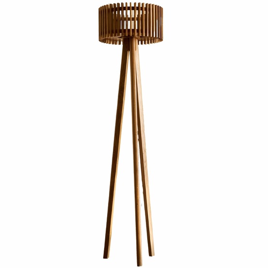 Lampadaire solaire eden tall en bois teck h158cm