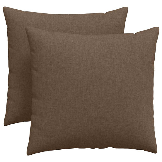 Coussins de canapé 2 pcs marron 45 x 45 cm tissu
