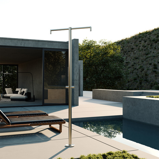 Tête de douche double en acier inoxydable 316l