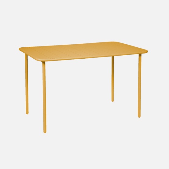 Table de jardin métal 4 places, amelia l 120 x 70 x 72,5cm