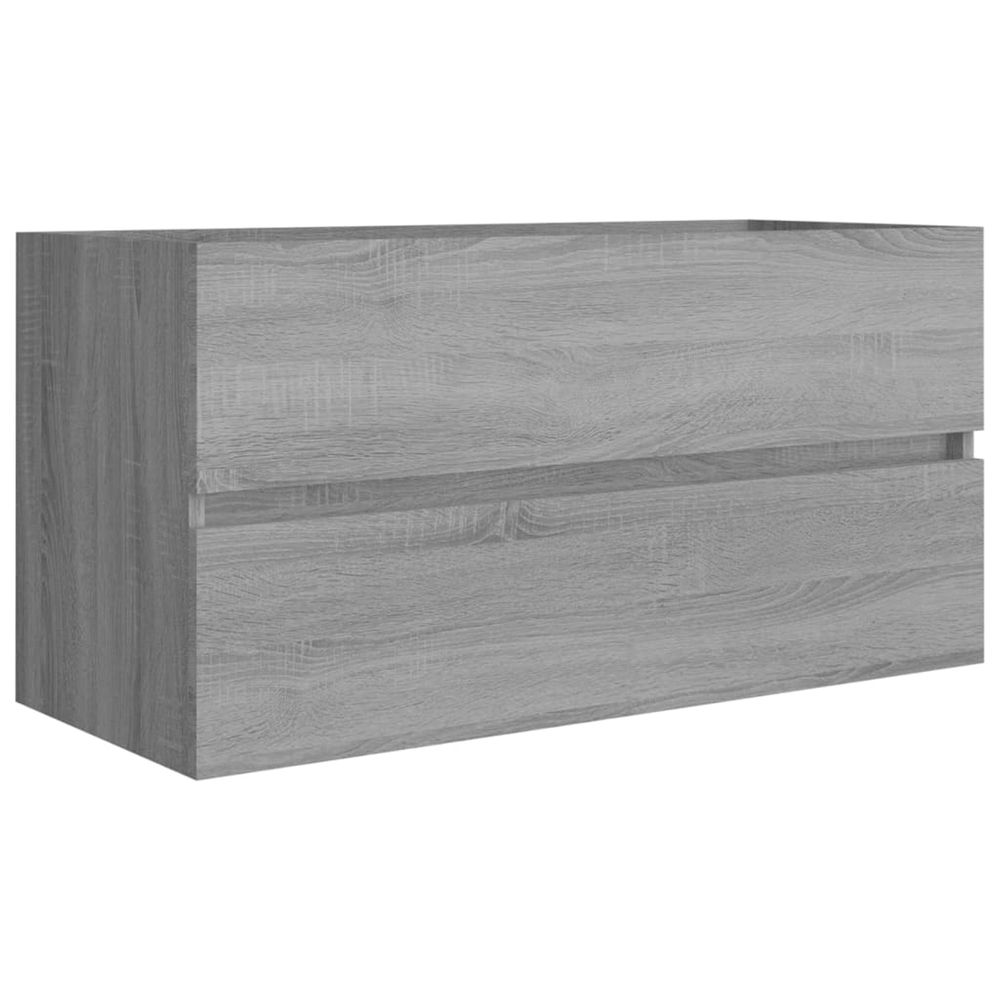 Armoire d'évier sonoma gris 90x38,5x45 cm bois d'ingénierie