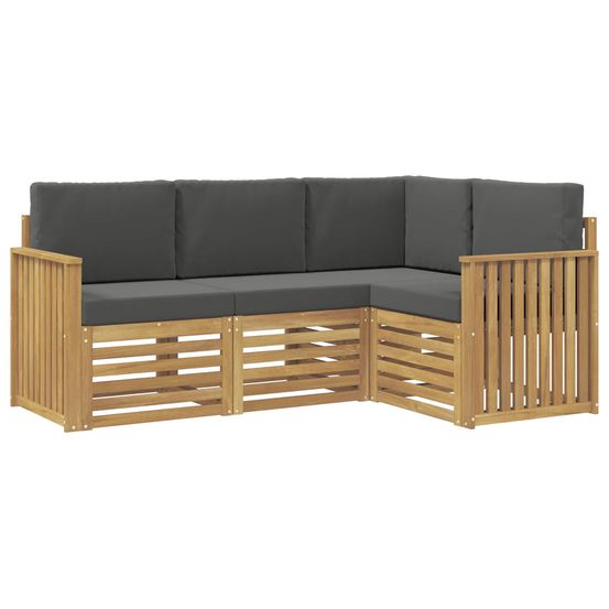 Ensemble de canapés d'extérieur 4 pc blanc et anthracite