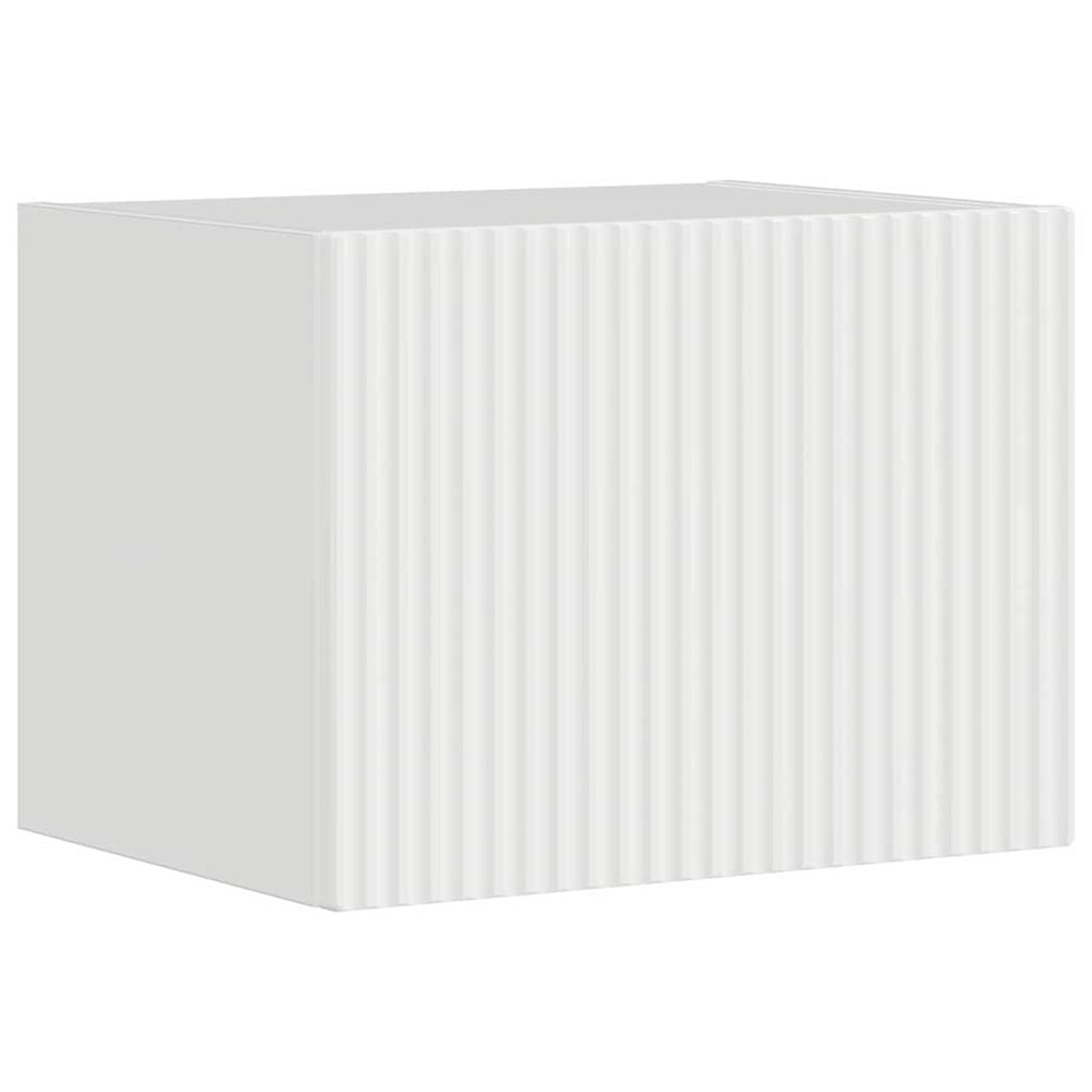 Meuble tv mural montage mural blanc brillant 60 x 31 x 29. 5 cm