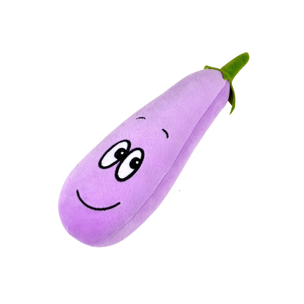 Jeu en peluche aubergine pour chien 25cm