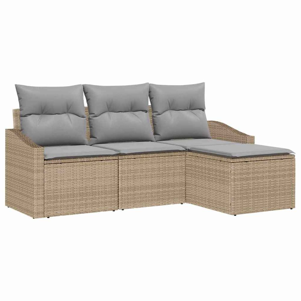Ensemble de canapés 4 pc beige polyrotin