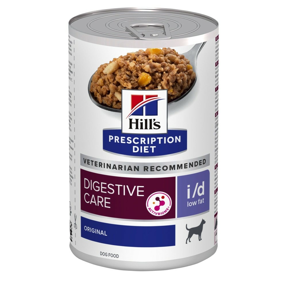 Patee chien adult prescription diets i/d low fat (boite) - hill's 12*360 g