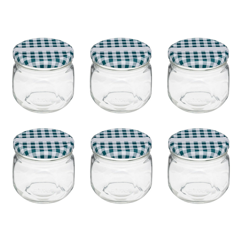 Lot de 6 pots à confiture en verre 