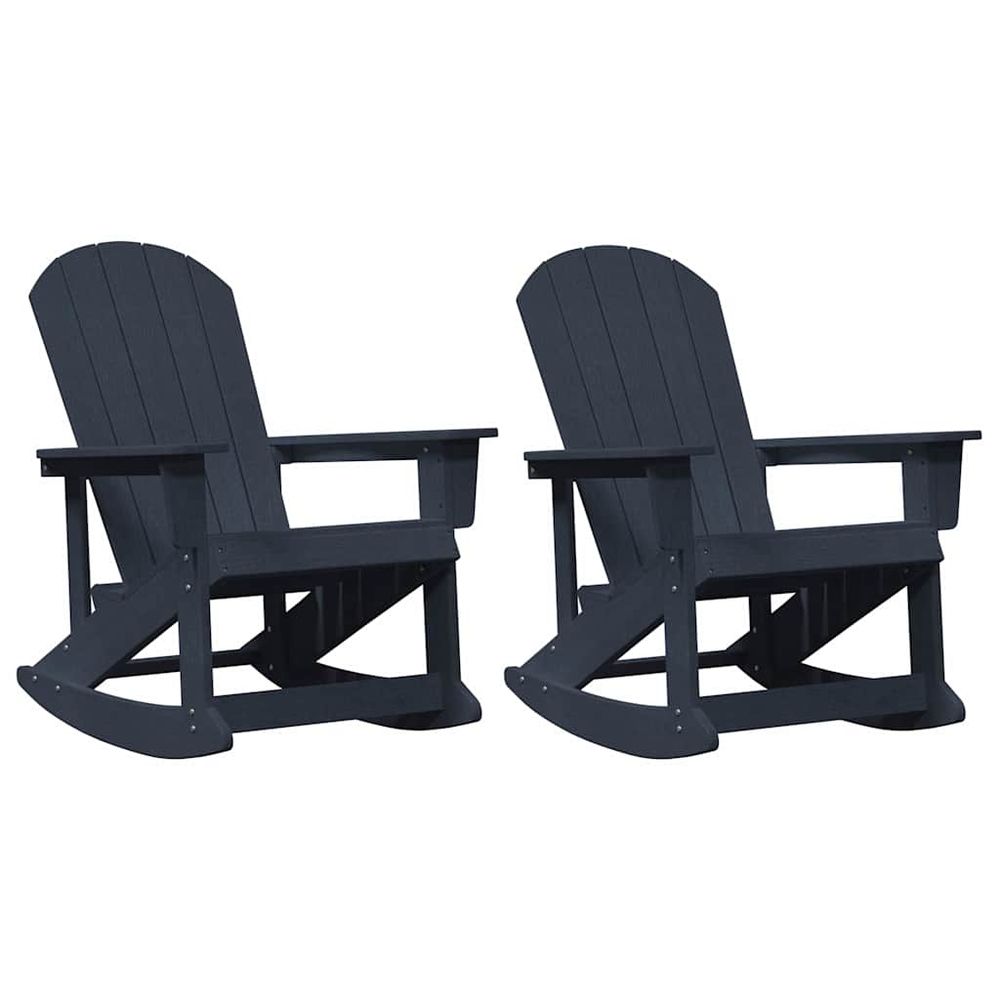 Chaises berçantes adirondack 2 pc bleu marine hdpe