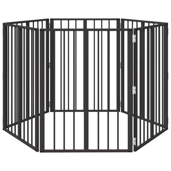 Porte pour chien 6 pc noir 60 x 80 cm acier galvanisé