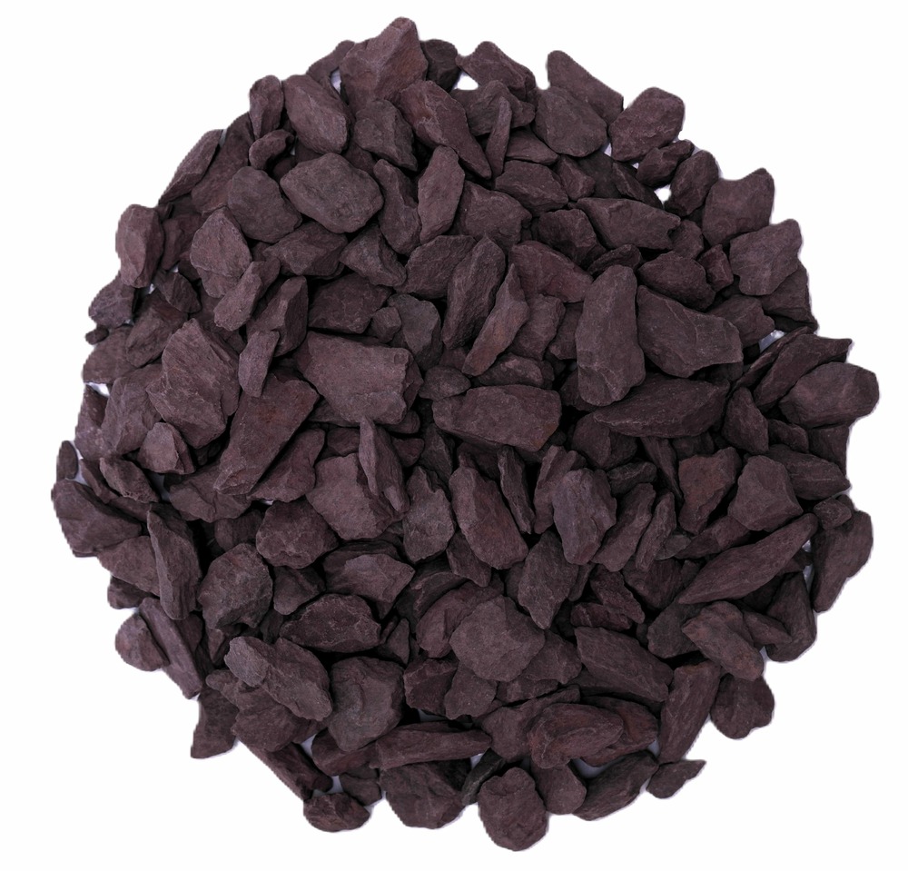 Lot de 4 sacs de 25 KG de gravillon violet schiste 8/14