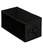 Boîte de rangement en velours noir 15 x 31 x 15 cm